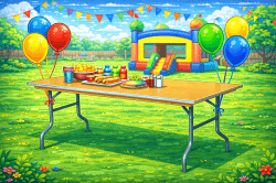 72 Rectangle Wood Folding Banquet Table